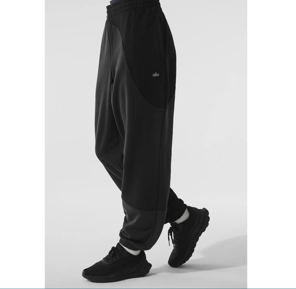 New ALO Yoga Make Waves Sweatpants Vintage Black Womens XL NWT $148 Mens L